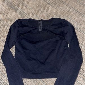 Garage long sleeve cutout top
